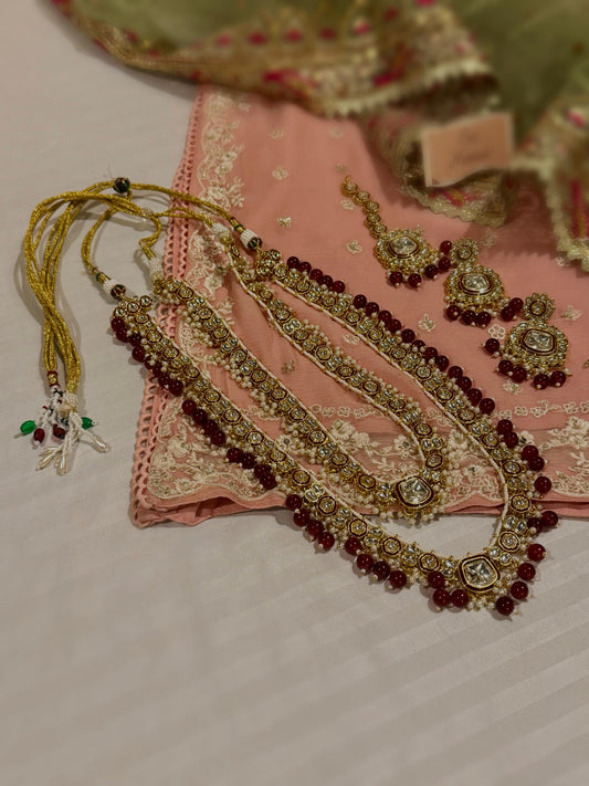 Eidiya- Double Rani Maala Set I (red)