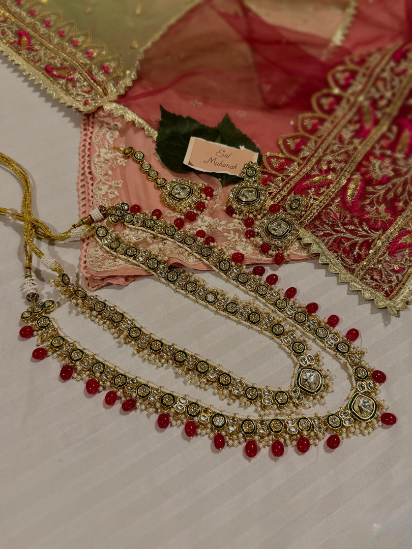 Eidiya- Double Rani Maala Set II (green)