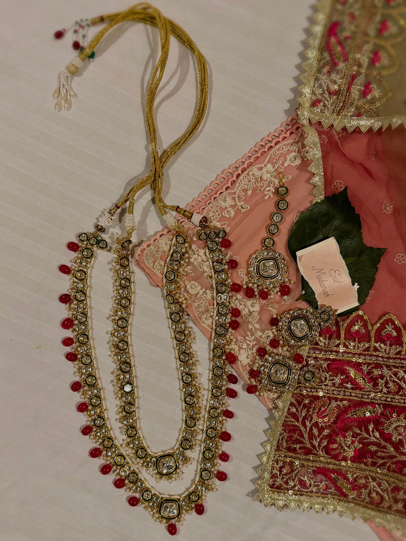 Eidiya- Double Rani Maala Set II (green)