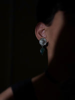 Load image into Gallery viewer, Celeste- Emerald Bloom Earrings
