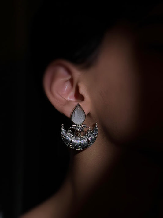 Celeste- Lunar Blossom Statement Earrings