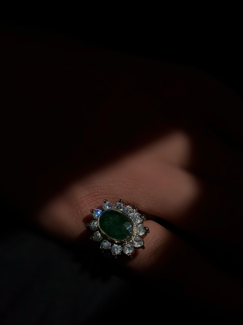 Celeste- Emerald Eclipse Ring