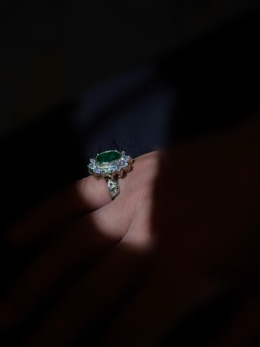 Celeste- Emerald Eclipse Ring