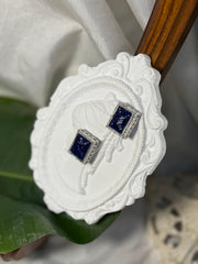 Flora- Square Etched Studs