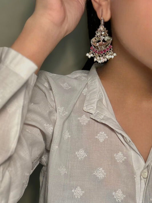 Rajasi Ruby Pearl Jhumki